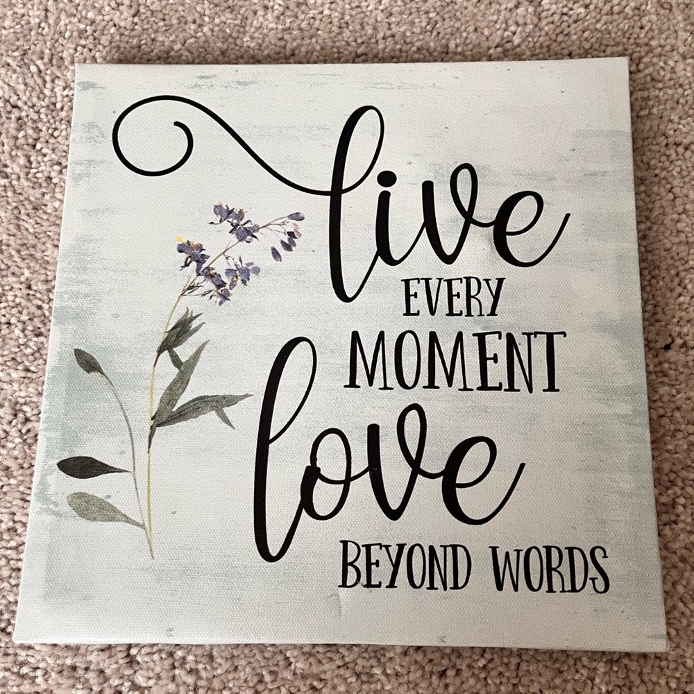 Inspirational Wall Art with Floral Design